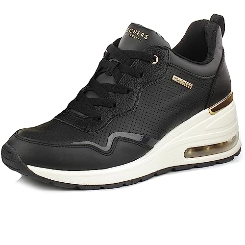 Skechers Milioni Di Aria, Scarpe da ginnastica Donna, Nero, 37 EU