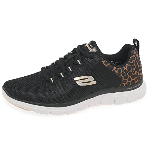 Zeitlich begrenztes Angebot: Skechers Flex Appeal 4.0, Damen Sneakers, Schwarz, 37 EU von 79.95 € auf 46.99 € (41% Rabatt)