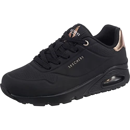 Zeitlich begrenztes Angebot: Skechers Damen UNO Golden Air Trainers, Black Durabuck/Mesh Trim, 42 EU von 89.95 € auf 54.99 € (39% Rabatt)