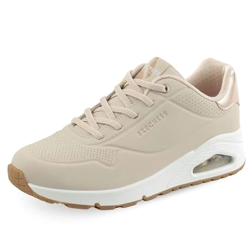 Offerta a tempo: Skechers Uno - Shimmer Away, Sneaker Donna, Natural, 39 EU - 31% da 79.95 € a 54.95 €
