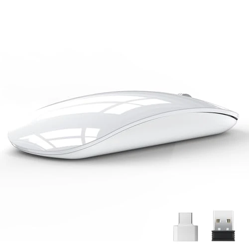 Tijdelijke aanbieding: Uiosmuph U58 draadloze muis, geruisloze USB C Oplaadbare muis- wit van 14.99 € naar 14.99 € (0.00% korting)