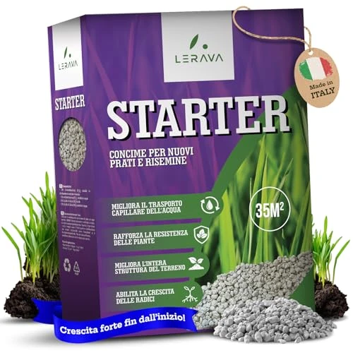 Offerta a tempo: LERAVA STARTER concime prato autunno (35 m²) - ad alto contenuto di fosforo - favorisce crescita forte e resistenza del prato - attiva una rapida germinazione - fertilizzante per risultati visibili - 0.00% da 17.97 € a 17.97 €