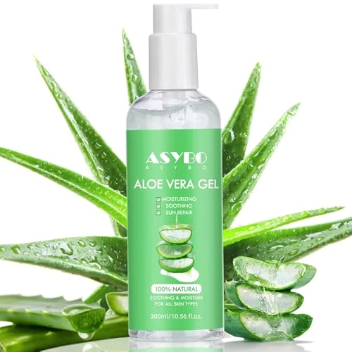 Oferta limitada: ASYBO 300 ml Gel de Aloe Vera, Aloe Vera Puro 100% Natural Hidratante Hidratante Facial, Cuidado After Sun, Reduce el Acné, Repara Cicatrices, Apto para Todo Tipo de Pieles de 8.99 EUR a 8.99 EUR (ahorro 0%)
