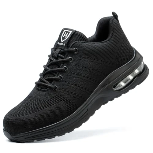 Offre limitée : Nasogetch Chaussures de Sécurité Hommes Femme Basket de Securite Légère Confortable Respirante Embout Acier Protection Chaussures de Travail Noir EU 42 de 48.99 € à 41.64 € (15% de remise)