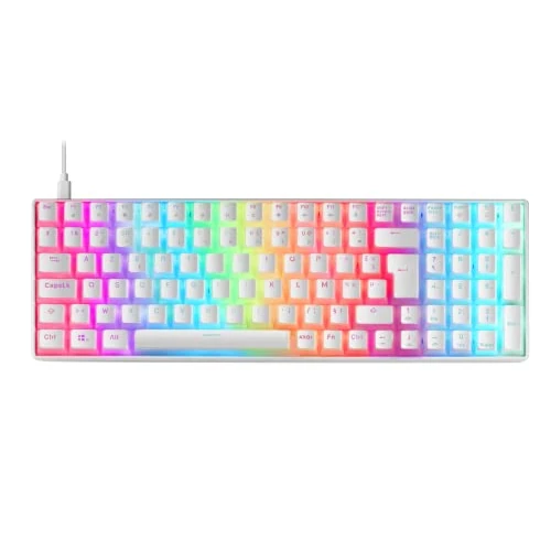 Offerta a tempo: Mars Gaming MKULTRA, Tastiera Meccanica RGB Bianco, Compatta 96%, Switch Outemu SQ Blu, Lingua Francese - 0.00% da 55.50 € a 55.50 €
