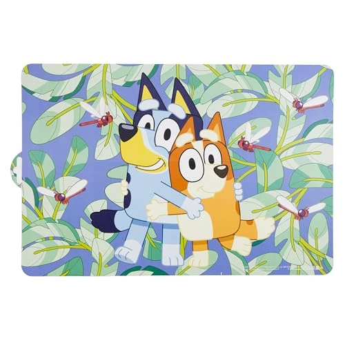 Offerta a tempo: STOR Tovaglietta Americana Bambini Bluey in Plastica Lavabile - Protezione Tavolo da Versamenti - Decorazione Divertente per Pasti - 42% da 9.89 € a 5.73 €