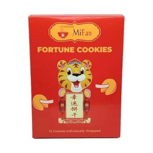 Offerta a tempo: MiFan Fortuna Box - Biscotti della Fortuna Cinesi, Biglietti Profetici, Auguri in Italiano, Confezioni Varie, Sapore Vaniglia (12 Pezzi) - 0.00% da 9.85 € a 9.85 €