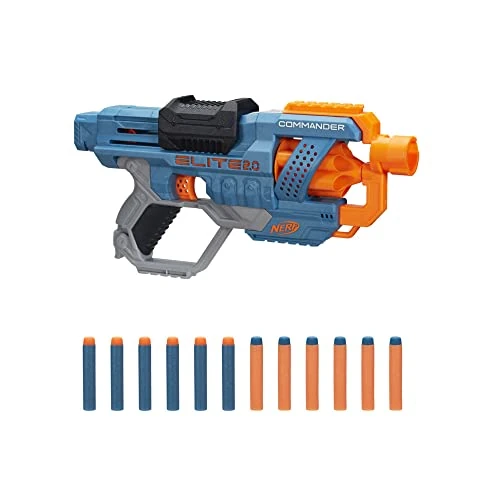 Zeitlich begrenztes Angebot: Nerf Elite 2.0 Commander RD-6 Dart-Blaster, 12 Nerf Elite Darts, 6-Dart Rotationstrommel, Blaster-Spielzeug für draußen, für Kinder ab 8, für Jungen und Mädchen von 14.99 € auf 9.49 € (37% Rabatt)
