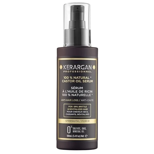 Limitiertes Angebot: Kerargan - Haarserum gegen Haarausfall mit Rizinusöl - Schutz & Glanz für Trockenes, Brüchiges Haar - Angereichert mit Aloe Vera & Macadamiaöl - Ohne Sulfate, GVO, Mineralöl - 100ml von 22.95 EUR auf 21.21 EUR (Spare 8%)