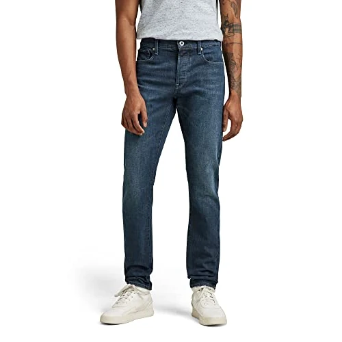 G-Star Men's 3301 Slim style Jeans, Blue (worn in deep teal 51001-D164-D325), 27W / 32L