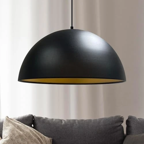 Offerta a tempo: bamyum Lipeo Lampada a Sospensione Soggiorno Ø40 cm E27 Lampada da Pranzo in Metallo Decorativa Cucina Moderna Nero - 0.00% da 61.90 € a 61.90 €