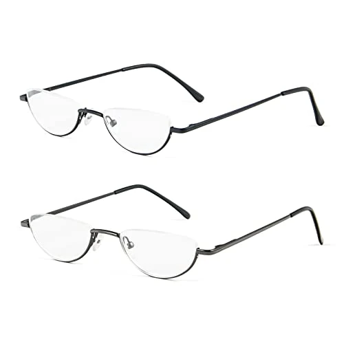 Zeitlich begrenztes Angebot: KoKoBin Unisex Lesebrille, halber Rahmen, ultradünne Lesehalterungen mit Metallscharnier Brille (2, 2.0) von 17.06 € auf 17.06 € (0.00% Rabatt)
