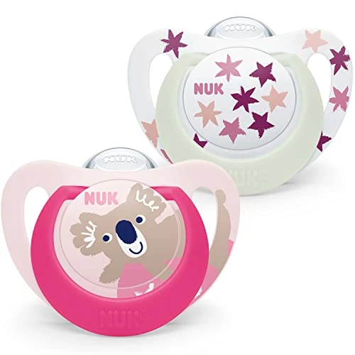 Limited-time offer: NUK Star Night & Day Baby Pacifier | 6-18 Months | Glow in The Dark Soothers | BPA-Free Silicone | Pink Koala | 2 Pieces from 9.49 GBP to 9.49 GBP (save 0%)