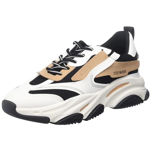 Offerta a tempo: Steve Madden Damen Besitz Sneaker, Nero abbronzato., 37 EU - 0.00% da 95.99 € a 95.99 €