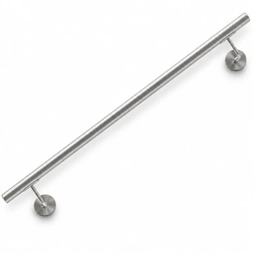 Offerta a tempo: INOXLM Corrimano per scale in acciaio inox AISI 304 ⌀ 33,7 mm, rampa scala finitura satinata Made in Italy Guardia corpo scala per interni ed esterni (80 cm) - 0.00% da 58.65 € a 58.65 €