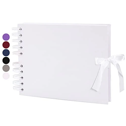 Offerta a tempo: Vienrose Album Fotografico Fai da Te 24x17 cm, 20 Fogli 40 Pagine | Spirale Scrapbooking, Personalizzabile e Resistente, Regalo di Nozze, Battesimo, Anniversario e Ricordi di Famiglia - 36% da 16.99 € a 10.82 €