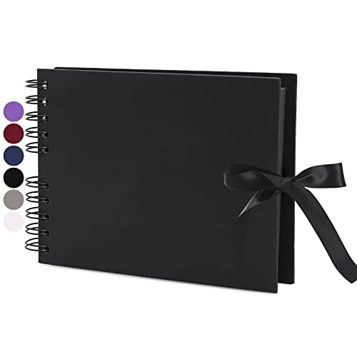 Vienrose DIY Photo Album 24 x 17 cm DIY Photo Book 40 stron Tissue Ribbon Craft Paper Album na ponad 80 zdjęć 10x15