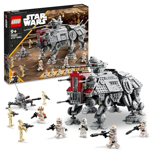 Offre limitee: LEGO Star Wars 75337 Le Marcheur at-Te - Jeu de Construction - 3 Minifigurines du 212e Clone Trooper, Droïde Araignée & Figurines Droïdes de Combat - Cadeau pour Garçon dès 9 Ans & Fans de 139.99 EUR a 121.66 EUR (economie 13%)