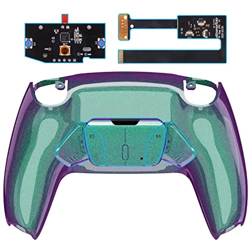 Limited-time offer: eXtremeRate Chroma Green Purple Programable RISE4 Remap Kit for ps5 Controller BDM 010 BDM 020, Upgrade Board & Redesigned Back Shell & 4 Back Buttons - Controller NOT Included from 27.99 £ to 27.99 £ (save 0.00%)
