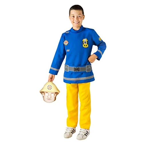 Ciao- Fireman Sam costume disguise fancy dress boy official (Size 3-4 years) with mask