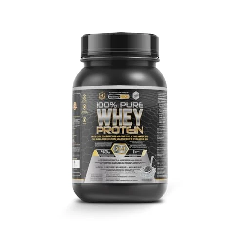 Healthy FUSION Whey Protein Isolat 100% reines Whey Protein Isolat + Kollagen + Magnesium | Für die Muskelaufbau, saubere Muskelmasse | 1000 g (Biscotti)