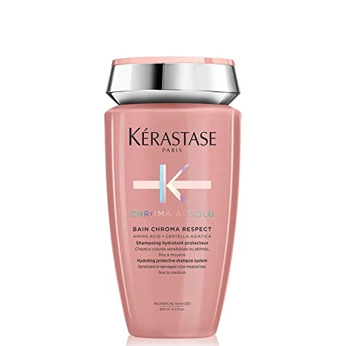 Zeitlich begrenztes Angebot: Kérastase Pflegendes Shampoo für geschädigtes und coloriertes Haar, Für mehr Glanz und Geschmeidigkeit, Bain Chroma Respect, Chroma Absolu, 250 ml von 36.40 € auf 21.65 € (41% Rabatt)