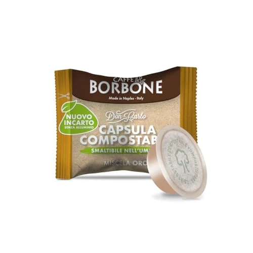 Offerta a tempo: Caffè Borbone Don Carlo Compostabile, Miscela Oro - 100 Capsule - Compatibili con le Macchine ad uso domestico Lavazza* A Modo Mio* - 17% da 27.85 € a 23.03 €