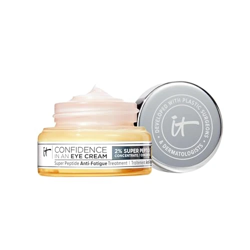 Offerta a tempo: iT COSMETICS, Crema Idratante per il Contorno Occhi, Anti-Età e Anti-Fatica, Per Tutti i Tipi di Pelle, Formula con il 2% di Super Peptidi, Confidence In An Eye Cream, 15ml - 33% da 50.00 € a 33.63 €