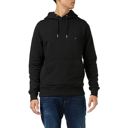 Tommy Hilfiger Sweatshirt met capuchon voor heren, Zwart (zwart), M
