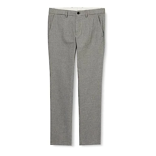 Tommy Hilfiger Herren Stoffhose Bleecker Fake Solid Wool Look mit Stretch, Grau (Iron Grey), W31/L34