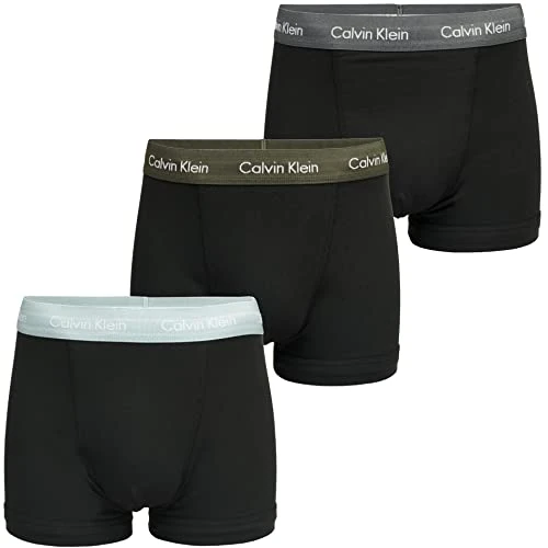 Calvin Klein Uomo Pantaloncini Boxer Confezione da 3 Intimo, Nero (B-Sleek Grey/ Tourmaline/ Olive Wbs), XL