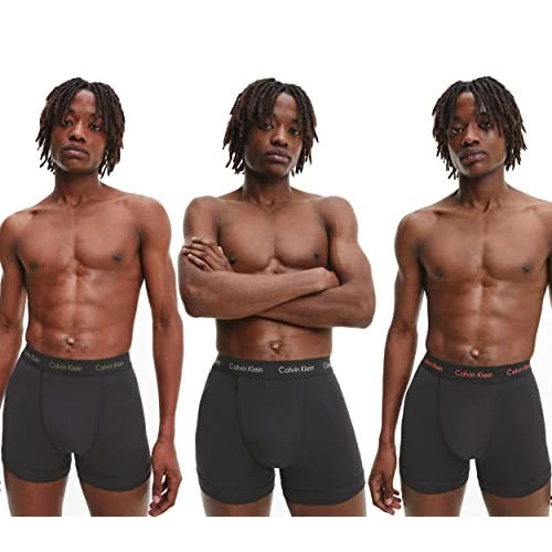 Zeitlich begrenztes Angebot: Calvin Klein Herren 3er Pack Boxershorts Trunks Unterwäsche, Schwarz (B-Faded Grey/ Samba/ Evergreen Logo), XL von 74.00 € auf 24.28 € (67.19% Rabatt)