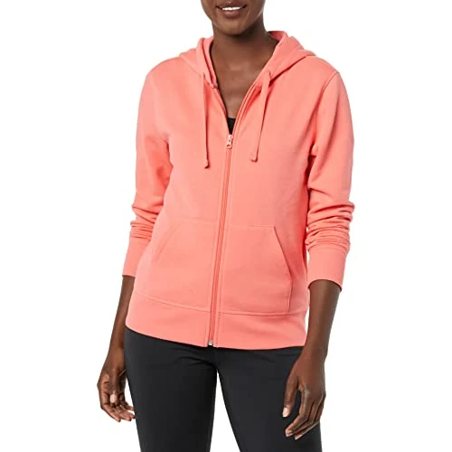 Zeitlich begrenztes Angebot: Amazon Essentials Damen Kapuzenpullover aus French-Terry-Fleece mit durchgehendem Reißverschluss (Erhältlich in Übergröße), Korallenrosa, S von 25.00 € auf 25.00 € (0.00% Rabatt)