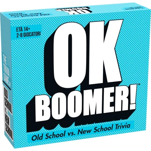Goliath OK BOOMER! Gioco Di Carte Dai 14 Anni, Giochi per la Famiglia, Adatto Anche Agli Adulti Old School vs. New School,Trivia Carte da Gioco, Domande per 2 Generazioni