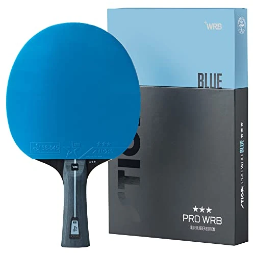 Limited-time offer: STIGA Pro WRB Blue Edition 3-Star Table Tennis Bat - ITTF Approved, Concave Handle, Blue Coating from 50.27 GBP to 50.27 GBP (save 0%)