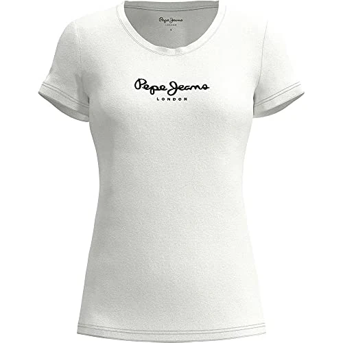 Pepe Jeans Kobiety New Virginia Ss N T-Shirt, Biały, XXS