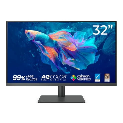 Offerta a tempo: BenQ Creative Pro PD3205U Monitor 32 Pollici 4K per Designer, IPS, AQCOLOR, 99% sRGB, 99% Rec. 709, Delta E ≤ 3, Calibrazione in Fabbrica, Uniformità, 90W USB-C, HDMI, DP, Compatibile con MacBook - 17% da 649.00 € a 540.00 €