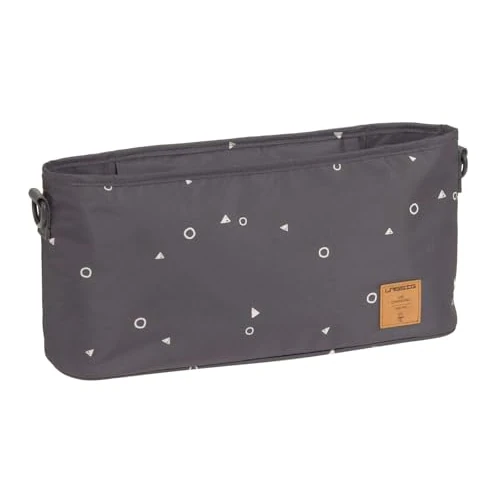 LÄSSIG Organizer do wózka dziecięcego dla niemowląt, organizer do wózka dziecięcego, w zestawie z mocowaniem do wózka dziecięcego/organizer do wózka dziecięcego Universe antracyt