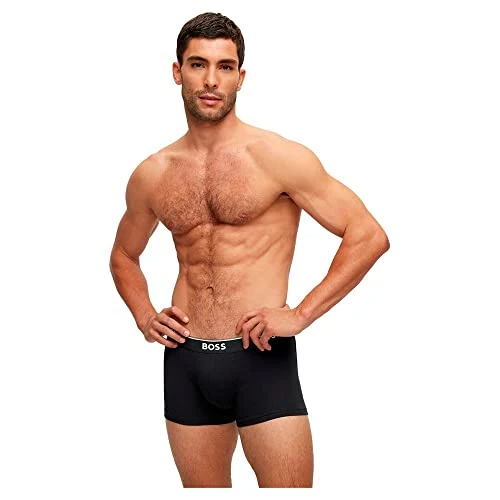 Begrenztes Angebot: BOSS Herren Trunk 3P Power Dreier-Pack eng anliegende Boxershorts aus Stretch-Baumwolle mit Logo am Bund von 45.08 EUR auf 27.95 EUR (Rabatt 38%)