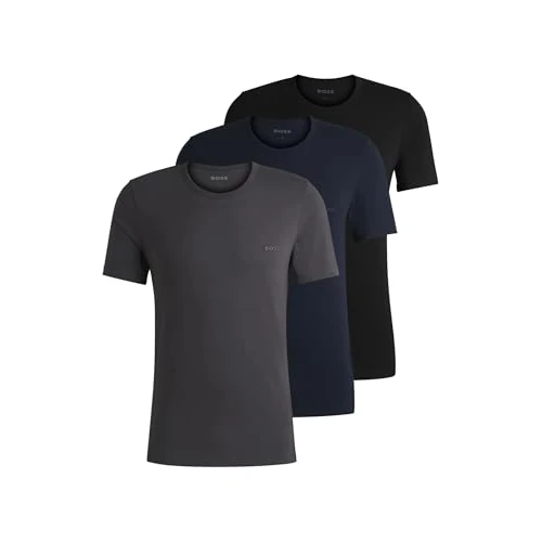 BOSS T-Shirt RN 3p Classic Maglietta, Open Blue, L Uomo