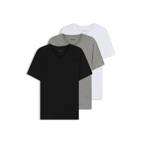 HUGO BOSS T-Shirt Vn 3p Co, Camiseta para Hombre, Assorted-pre-Pack, XS