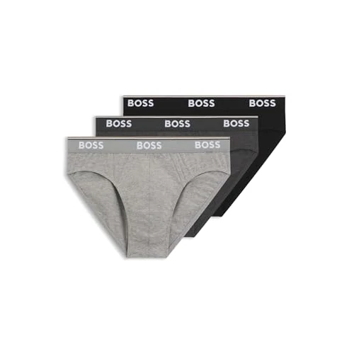 Limited-time offer: BOSS Mens Brief 3P Power Three-Pack of Logo-Waistband Briefs in Stretch Cotton from 44.00 GBP to 18.36 GBP (save 58%)