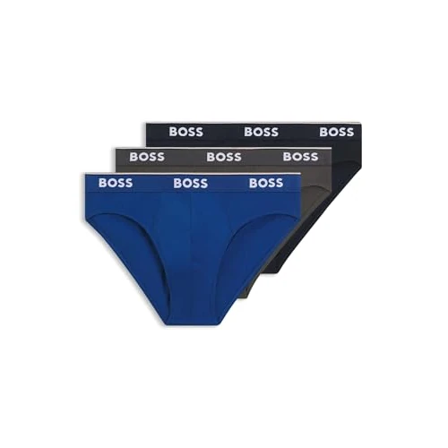 Oferta ograniczona: BOSS Męskie majtki Power Slips Briefs Cotton Stretch 3-pak, New - Open Blue487, L z 118.83 EUR na 118.83 EUR (znizka 0%)