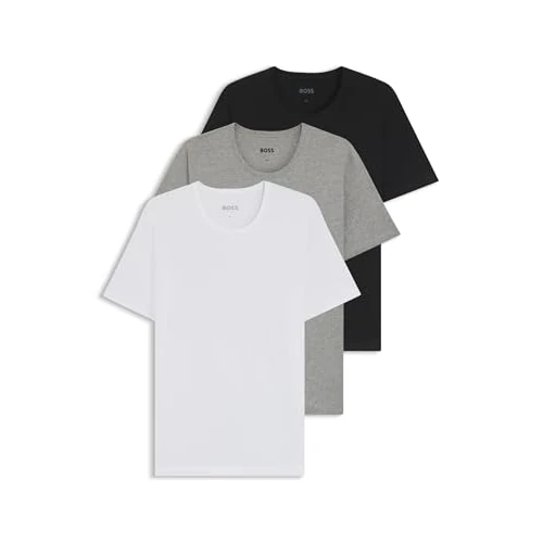 Limited-time offer: BOSS Mens Tshirt RN 3P Classic Three-Pack of Cotton Underwear T-Shirts with Logos from 45.00 £ to 22.90 £ (save 49%)