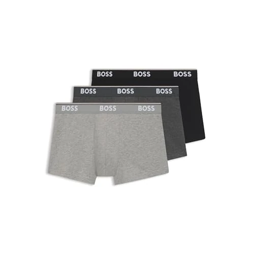 BOSS Trunk 3p Power Bóxer, Open Grey 61, XXL (Pack de 3) para Hombre