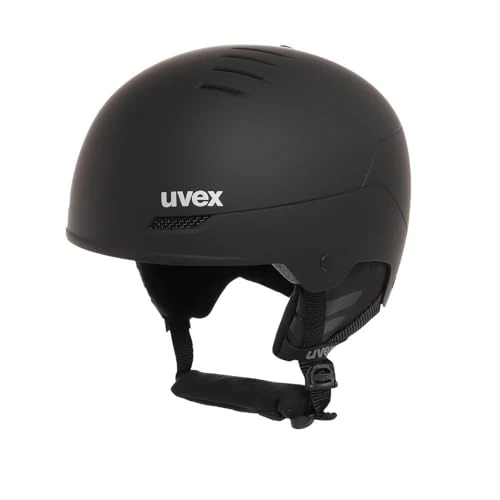 uvex wanted, casco da sci robusto unisex, regolazione individuale delle dimensioni, aerazione ottimizzata, black matt, 54-58 cm