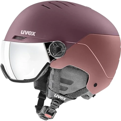 uvex Wanted Visor - Ski Helmet for Men and Women - Visor - Individual Fit - Bramble - Antique Rose Matt - 54-58 cm
