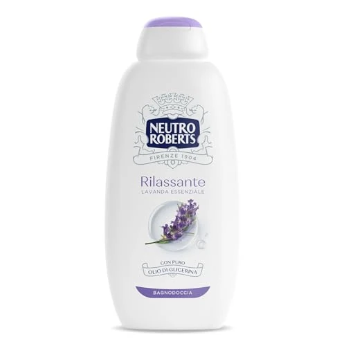 NEUTRO ROBERTS Relaxing body bath with lavender and patchouli, for tight and relaxed skin, ingredients of natural origin, soap-free, dermatologically tested, 600 ml bottle