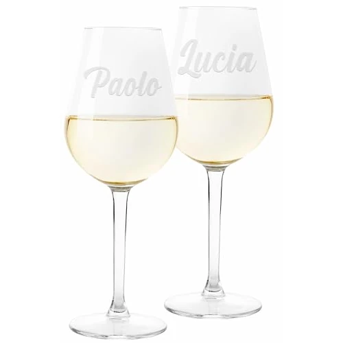 Offerta a tempo: Colorfamily Coppia di Calici Personalizzati con Incisione - Idea Regalo per Matrimonio, Anniversario o San Valentino - Personalizza con Nome, Data o scritta - In Vetro - Regali Originali 50 cl - 0% da 19.90 € a 19.90 €