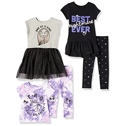 Limited-time offer: Amazon Essentials Disney | Marvel | Star Wars | Frozen | Princess Girls' Mix-and-Match Outfit Sets, Pack of 5, Nightmare Sally, 5 Years from 23.73 £ to 23.73 £ (save 0.00%)